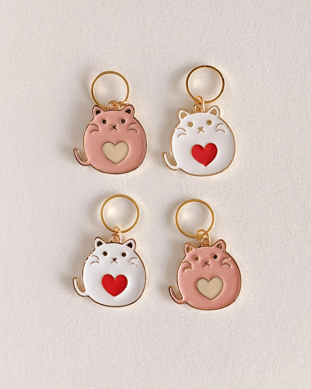 CATS & HEARTS STITCH MARKERS