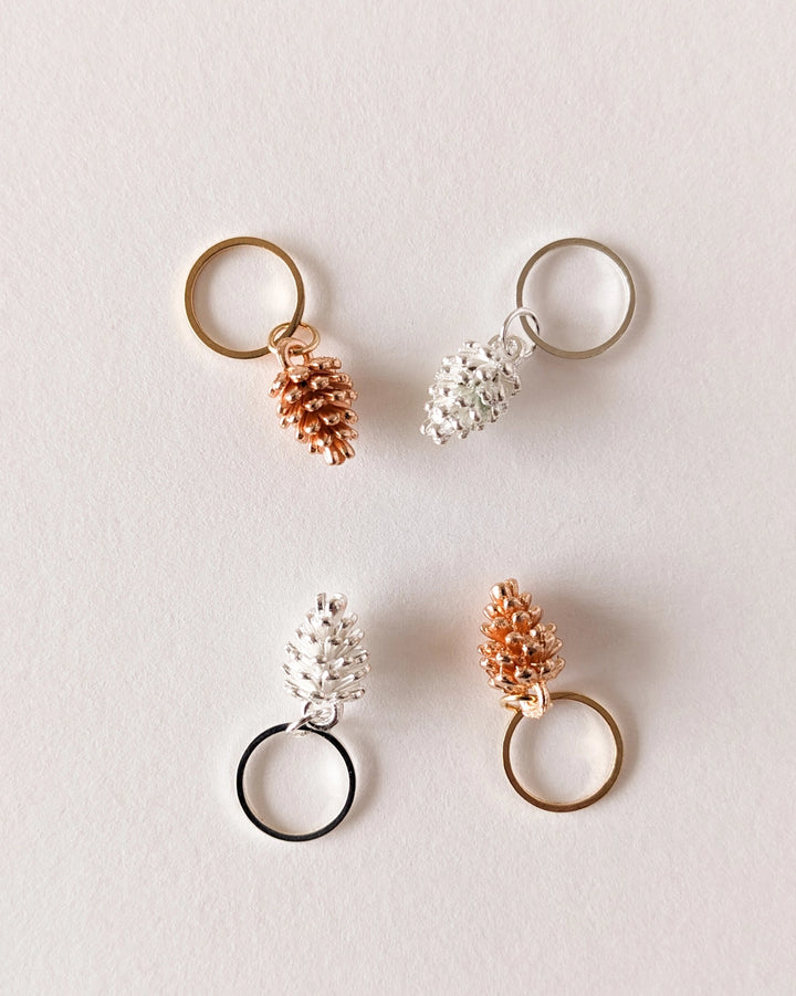 PINE CONES STITCH MARKERS