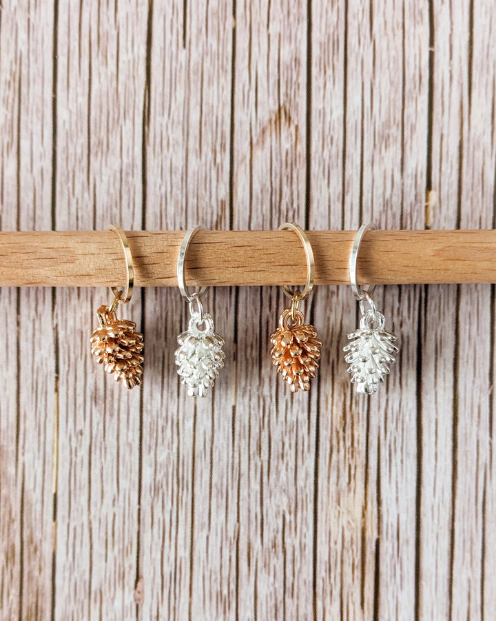 PINE CONES STITCH MARKERS