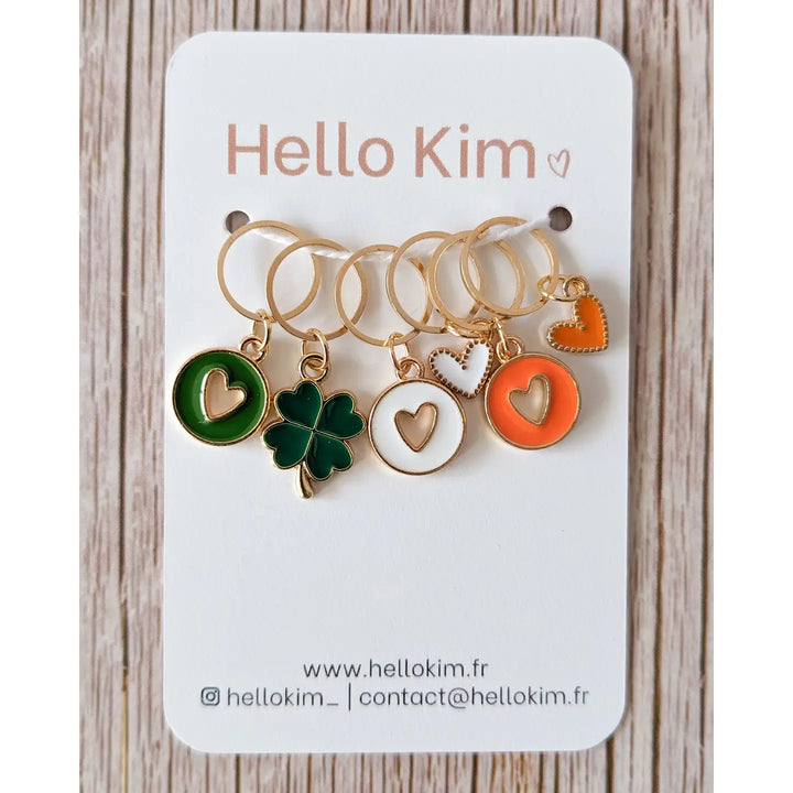 I Love Ireland Heart Stitch Markers