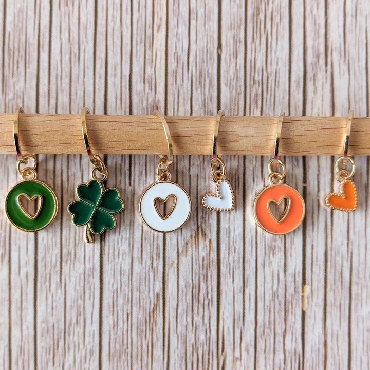 I Love Ireland Heart Stitch Markers