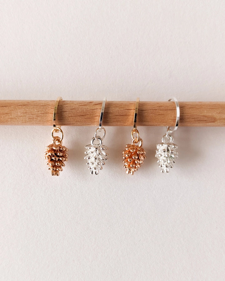 PINE CONES STITCH MARKERS