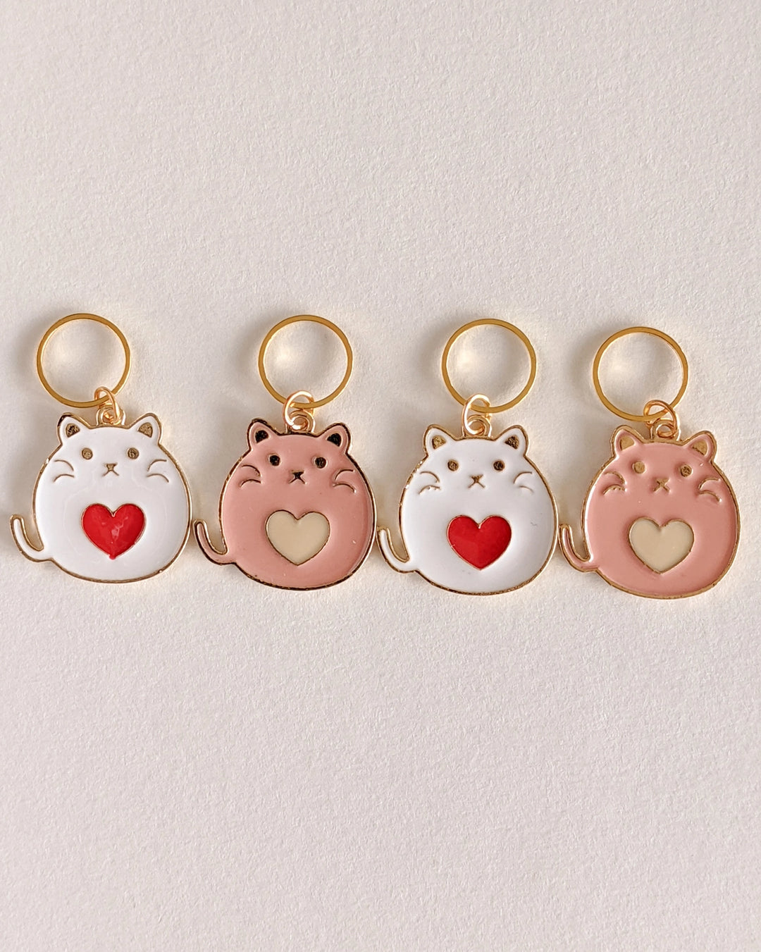 CATS & HEARTS STITCH MARKERS