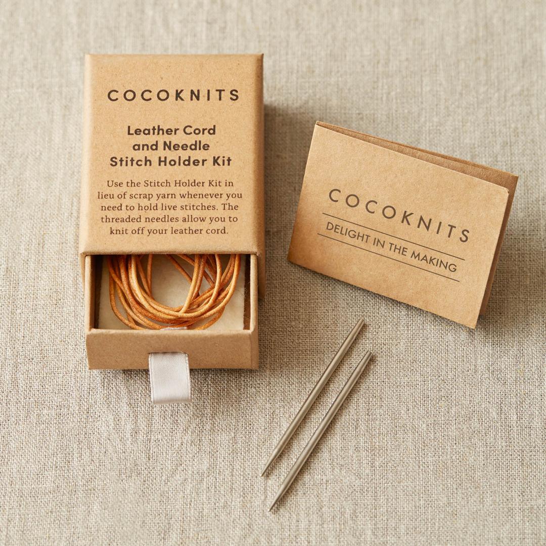 COCOKNITS LEATHER CORD AND NEEDLE STITCH HOLDER KIT - ACCESSORIES - Wild Atlantic Yarns