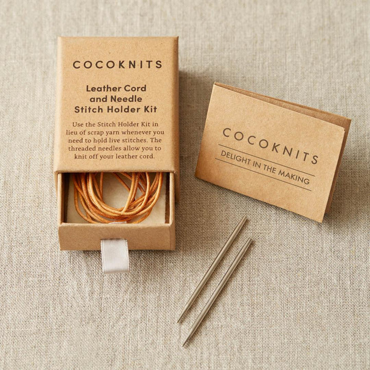 COCOKNITS LEATHER CORD AND NEEDLE STITCH HOLDER KIT - ACCESSORIES - Wild Atlantic Yarns