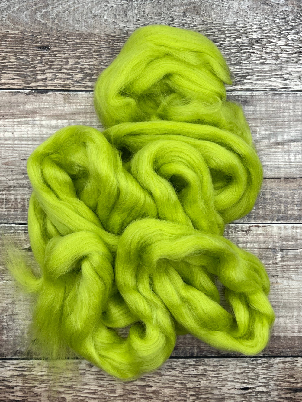 CORRIEDALE TOP: Lime Twist - FIBRE - Wild Atlantic Yarns