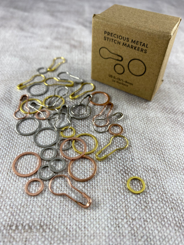 PRECIOUS METAL STITCH MARKERS - ACCESSORIES - Wild Atlantic Yarns