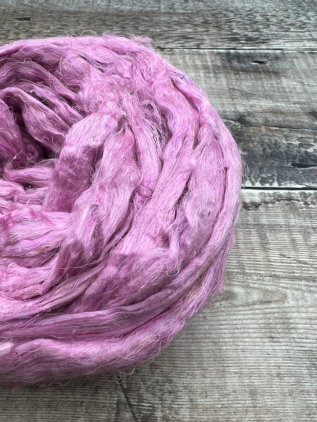 RECYCLED SARI SILK TOP: CHERRY BLOSSOM - FIBRE - Wild Atlantic Yarns