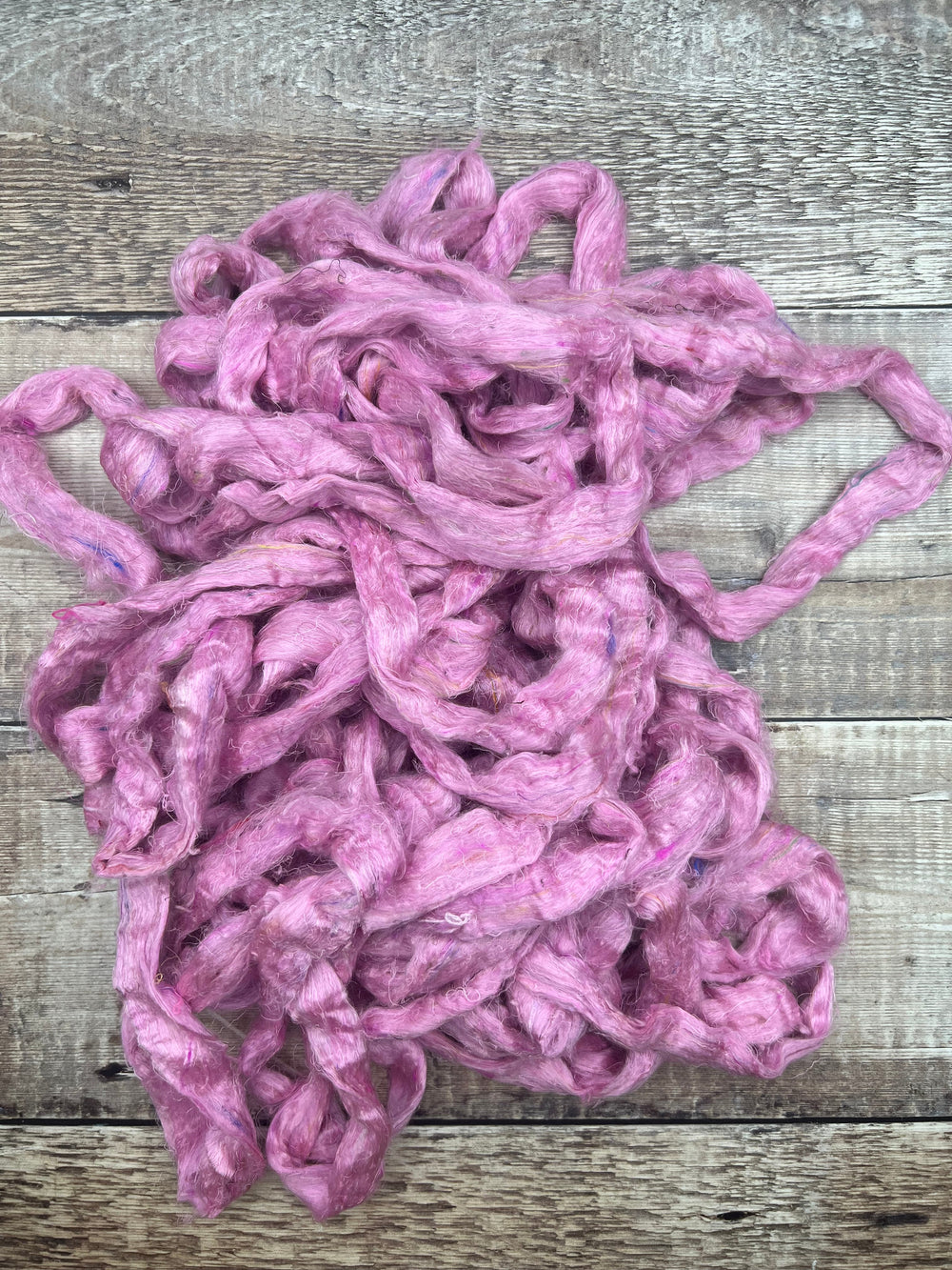 RECYCLED SARI SILK TOP: CHERRY BLOSSOM - FIBRE - Wild Atlantic Yarns