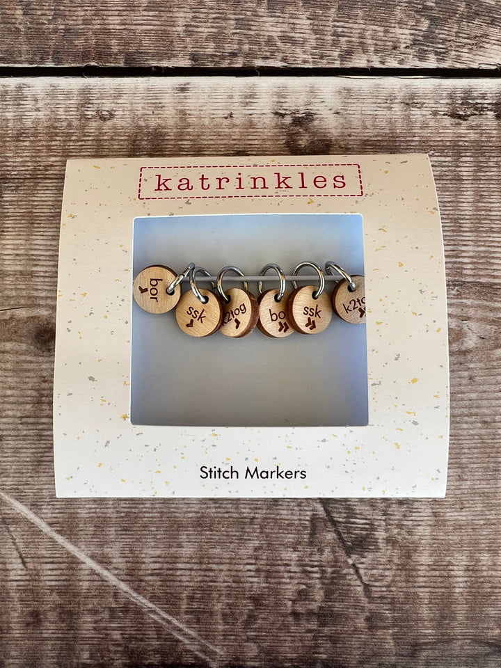 SOCK INSTRUCTION STITCH MARKER SET BY KATRINKLES - ACCESSORIES - Wild Atlantic Yarns